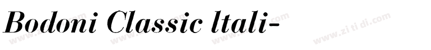 Bodoni Classic ltali字体转换